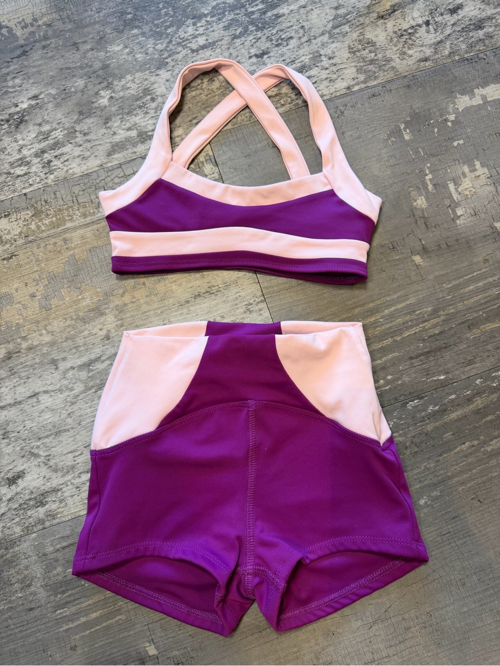 Girls Tiger Friday Blade Bra Top and West Coast Shorties in lush.